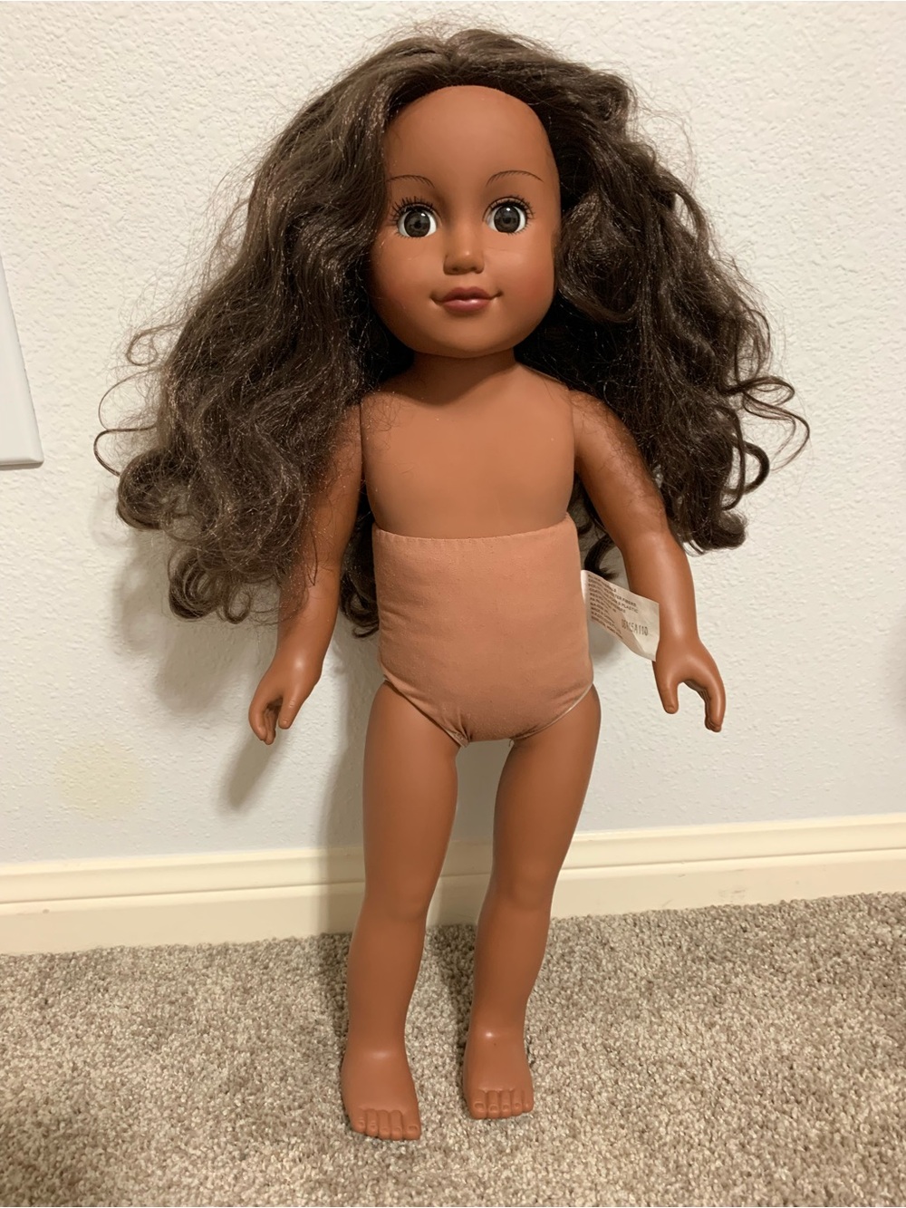 Cititoy 18’’ Girl Doll 2013 Brown Curly Hair Eyes Dark Skin GS122A GS125